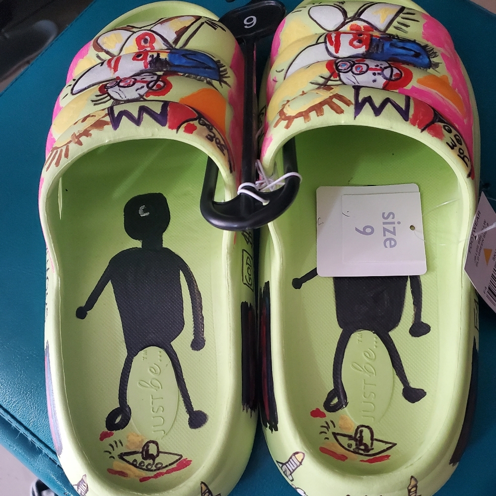 Limited Works By. Andre Pace ( Artist Street Wear  No.4 ) Men's Sandals